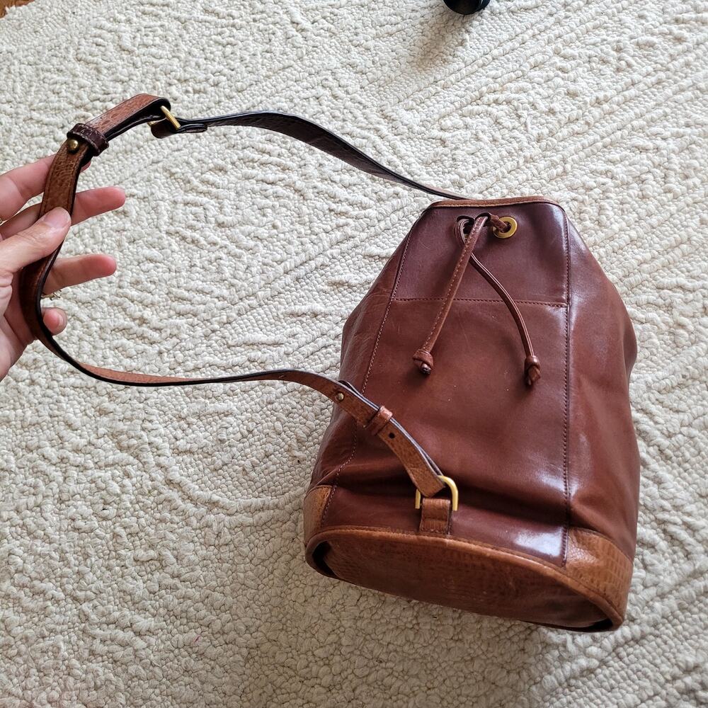 Brahmin Allie Backpack Whiskey Albright Leather Purse Bag - Picture 2 of 7